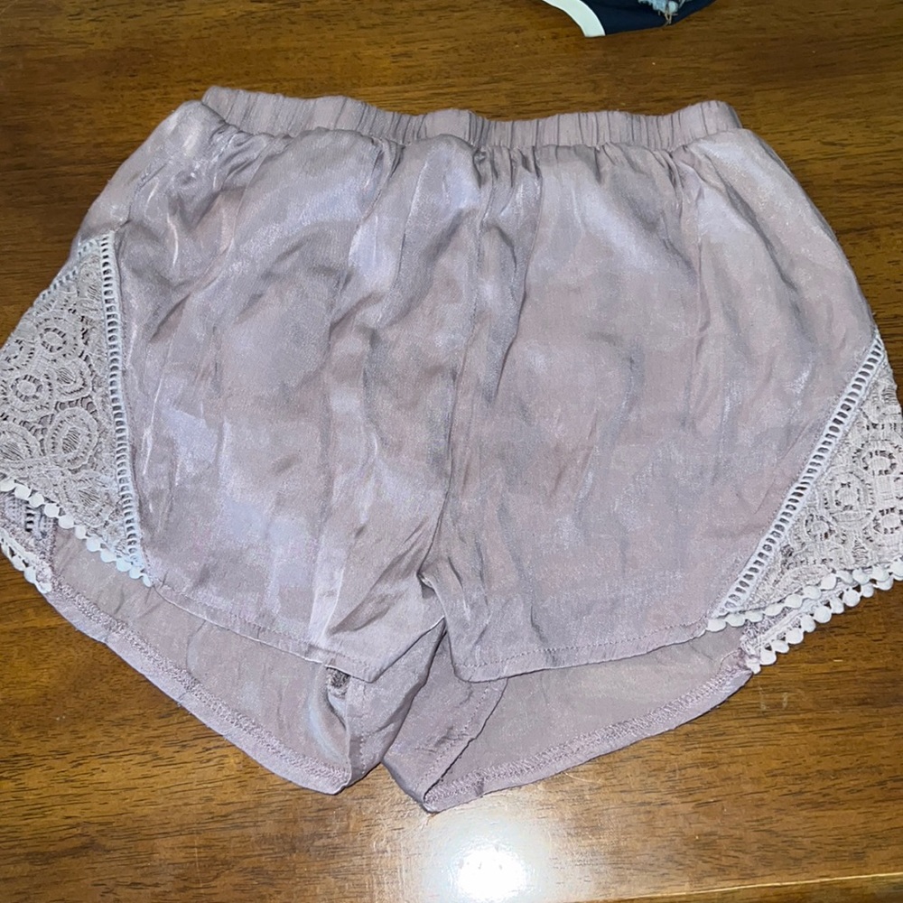 Silk lavender shorts